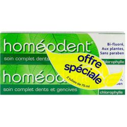 Homeodent Soin Complet Pate Dentifrice Chlorophylle 2T/75Ml Twinpack