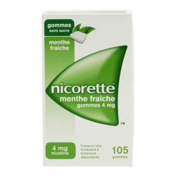 Nicorette 4 Mg Gom A Macher Medic Sans Sucre Menthe Fraiche Plq/105