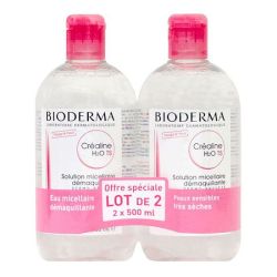 Bioderma Crealine Ts H2O Eau Micellaire Nettoyante Apaisante Sans Parfum 2Fl/500Ml