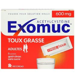 Exomuc 600 Mg Pdr Sol Buv En Sachet Sach/6