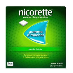 Nicorette 2 Mg Gom A Macher Medic Sans Sucre Menthe Fraiche Plq/210