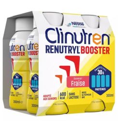 Clinutren Renutryl Booster Nutriment Fraise 4Bouteilles/300Ml