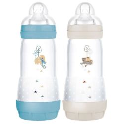 Mam Easy Start Nature Biberon Tetine Debit 3 Ocean-Sable 320Ml B/2