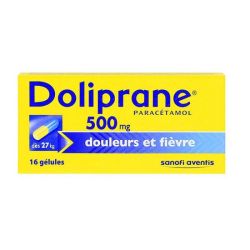 Doliprane 500 Mg Gel Plq/16