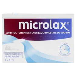 Microlax Sorbitol Citrate Et Laurilsulfoacetate De Sodium S Rect En Recipient Unidose 4Recip-Unidoses-Can/5Ml