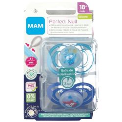 Mam Perfect Sucette Anatomique Nuit 18 Mois+ B/2