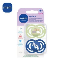 Mam Perfect Sucette Anatomique Silicone +18Mois Animaux B/2