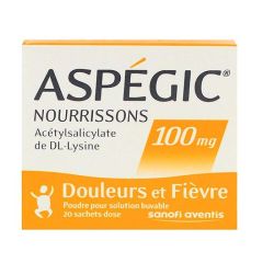 Aspegic 100 Mg Pdr Sol Buv En Sachet-Dose Nourrisson 20Sach