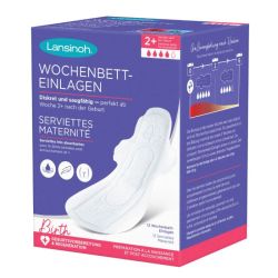Lansinoh Serviette Periodique Maternite Post-Accouchement +2 Semaines B/12