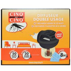 Cinq Sur Cinq Diffuseur Electrique Double Usage Antimoustique