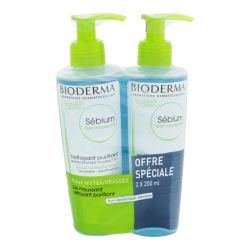 Bioderma Sebium Moussant Gel Sans Savon Nettoyant 2T/200Ml