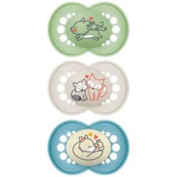 Mam Original Sucette Silicone +18Mois Bleu B/3