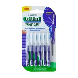 Gum Travler Brossette Inter-Dentaire De Voyage 1,2Mm B/6