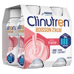Clinutren Boisson 2 Kcal Nutriment Fraise 4Bouteilles/200Ml