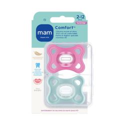 Mam Sucette Comfort Silicone 2-12Mois Rose B/2