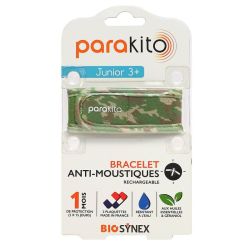 Parakito Junior 1 Bracelet Rechargeable Anti-Moustique Camouflage B/2