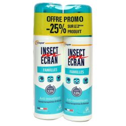 Insect Ecran Familles Lot Repulsif Peau 2Sprays/100Ml -25%
