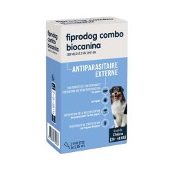 Fiprodog Combo 268 Mg/241,2 Mg Solution Pour Spot-On Grand Chien 3Pipettes/0,5Ml