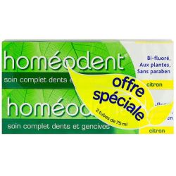 Homeodent Soin Complet Pate Dentifrice Citron 2T/75Ml Twinpack