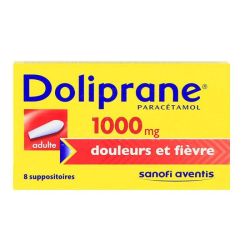 Doliprane 1000 Mg Suppos Adultes Plq/2X4 (8)