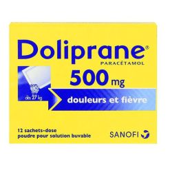 Doliprane 500 Mg Pdr Sol Buv En Sachet-Dose 12Sach