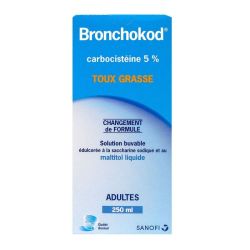 Bronchokod 5 % S Buv Adultes Edulcoree A La Saccharine Sod Maltitol Liq Fl/250Ml