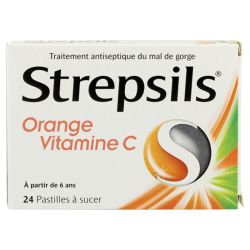 Strepsils Vitamine C Past Orange Plq/24