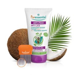 Puressentiel Anti-Poux Shampooing Masque Traitant 2 En 1 2Fl/150Ml+Peigne
