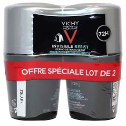 Vichy Homme Deodorant Invisible Resist 72H 2Roll-On/50Ml