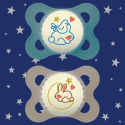 Mam Original Sucette Nuit Silicone 2-6Mois B/2