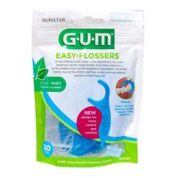 Easy Flossers Fil Dentaire Cire Menthole Pret A L'emploi B/30