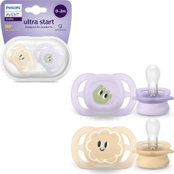 Avent Ultra Start Sucette Silicone 0-2Mois Motif B/2