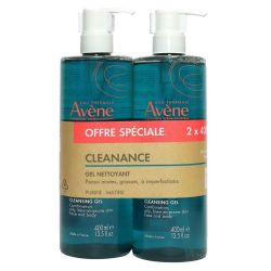 Eau Thermale Avene Cleanance Gel Nettoyant 400Ml X2