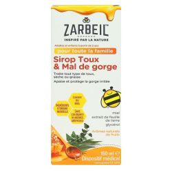 Zarbeil Sirop Toux Gorge Adulte Enfant Fl/150Ml