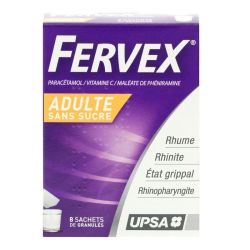 Fervex Gle S Buv En Sachet Sans Sucre Adulte B/8