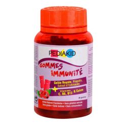 Pediakid Gomme Ourson Immunite Framboise Pilulier/60