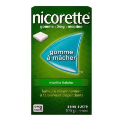 Nicorette 2 Mg Gom A Macher Medic Sans Sucre Menthe Fraiche Plq/105