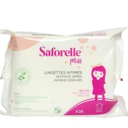 Saforelle Miss Lingette Intime Biodegradable Paquet/25
