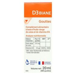 D3 Biane S Buv Fl Cpte-Gttes/20Ml