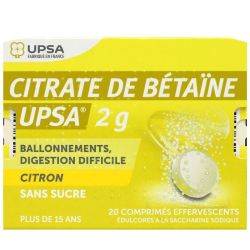 Citrate De Betaine Upsa 2 G Cpr Eff Sans Sucre Citron 2T/10