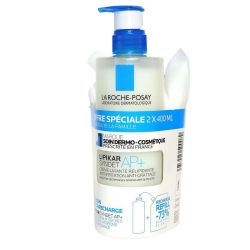 Lipikar Syndet Ap + La Roche Posay Cr Lavante Relipidante Fl Pompe/400Ml+Recharge +10%