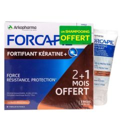 Forcapil Fortifiant + Keratine Gel Pilulier/180 + 60 Offert + Shamp