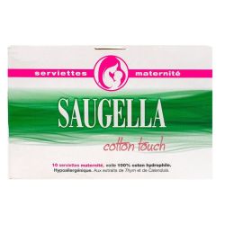 Saugella Cotton Touch Serviette Periodique Maternite B/10