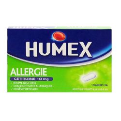 Humex 10 Mg Cpr Pell Sec Allergie Cetirizine Plq/7