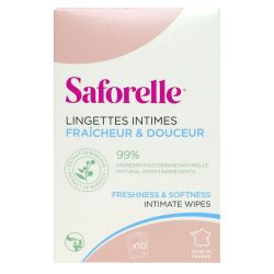 Saforelle Lingette Intime Biodegradable B/10