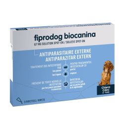 Fiprodog 67 Mg Solution Pour Spot-On Pour Petits Chiens 3Pipettes/0,67Ml