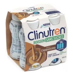 Clinutren Boisson Sans Sucre Nutriment Cappuccino 4Bouteilles/200Ml