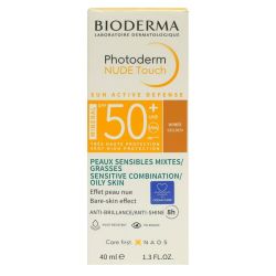 Bioderma Photoderm Nude Touch Spf50+ Cr Teinte Doree Fl/40Ml