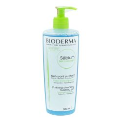 Bioderma Sebium Moussant Gel Sans Savon Nettoyant Fl Pompe/500Ml