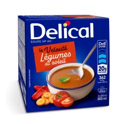 Delical Soupe Hp Hc Nutriment Veloute Legumes Du Soleil 4Bols/200Ml
